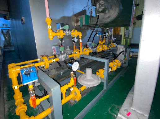 Gas train installation